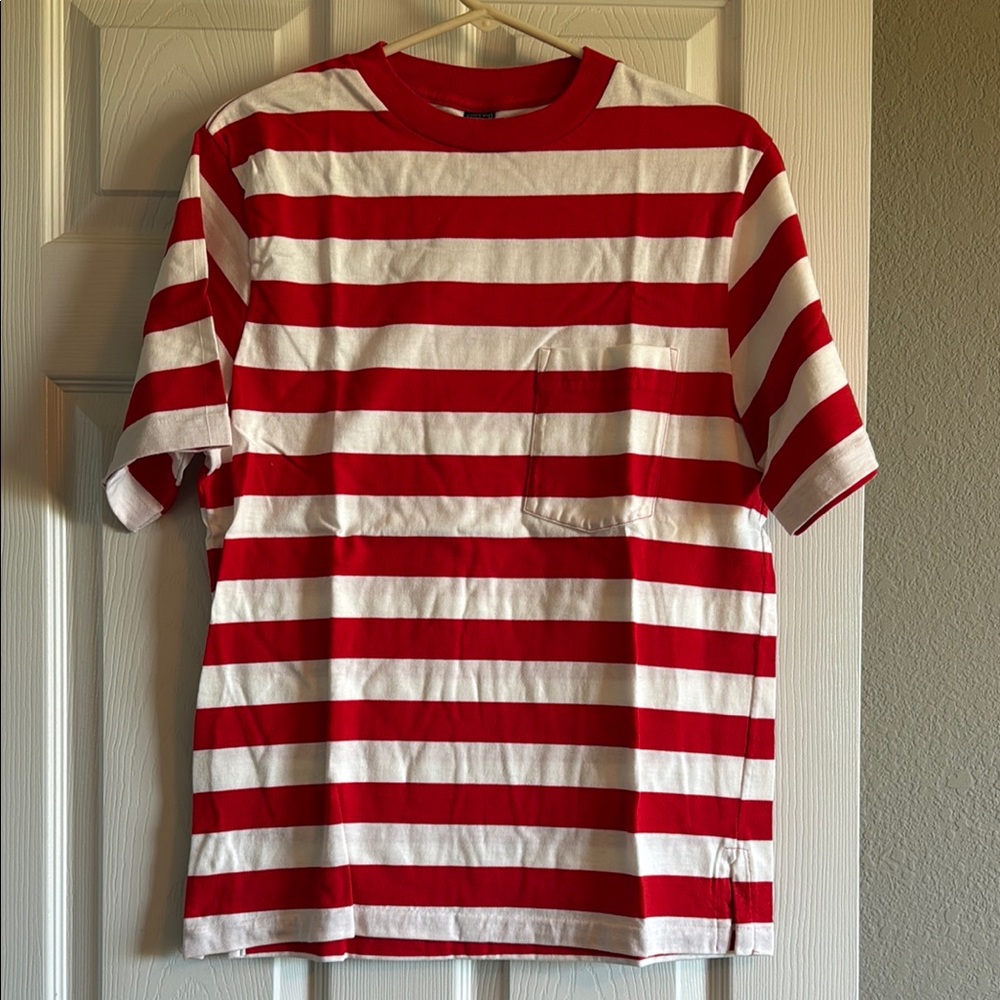 Land’s End Red and White Striped Women’s T.